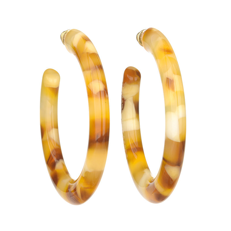 Resin Gem Hoops