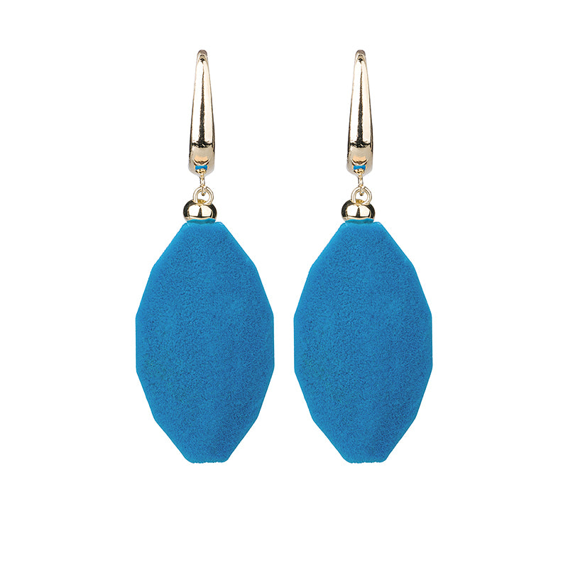 Funky Facetted Velvet Earrings