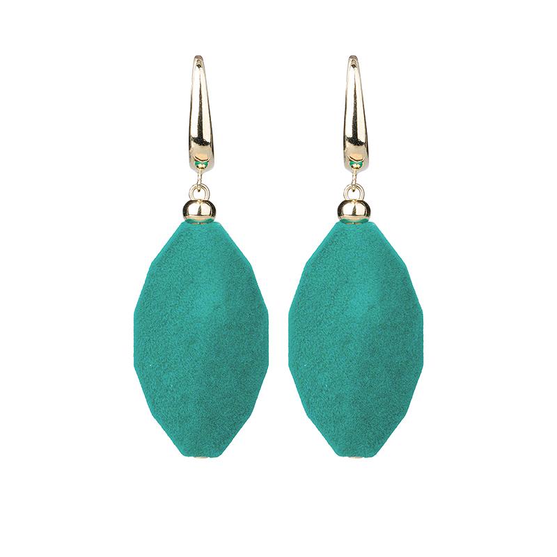 Funky Facetted Velvet Earrings