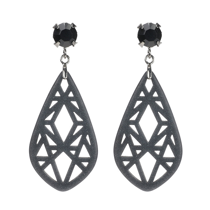 Resin Oorhangers Zwart