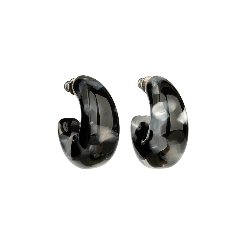 Tiny Resin Gem Hoops