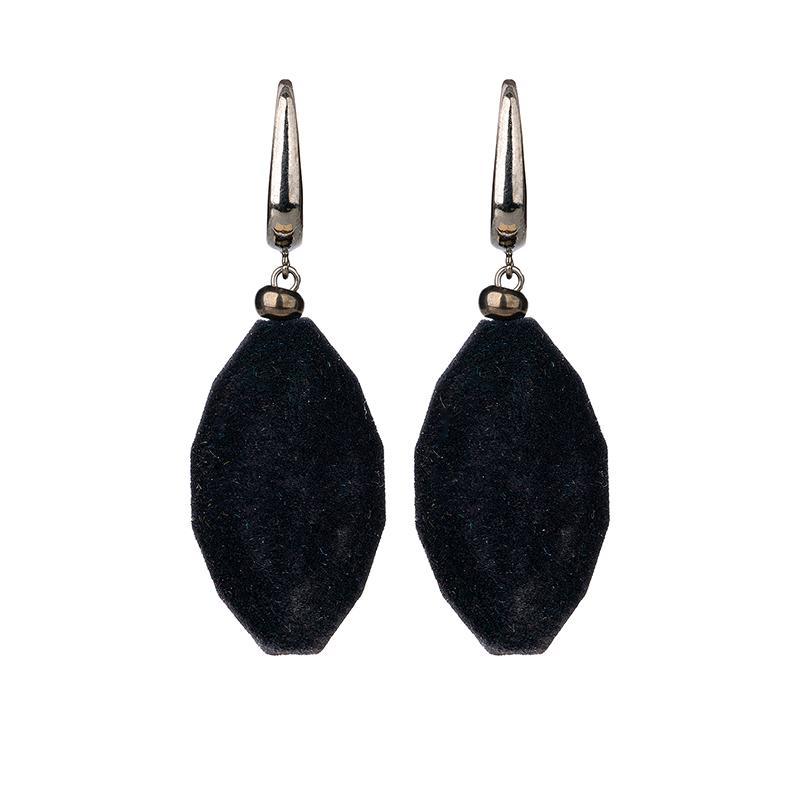 Funky Facetted Velvet Earrings