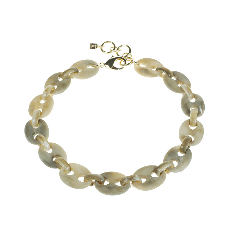 Marbled Oval Link Necklace