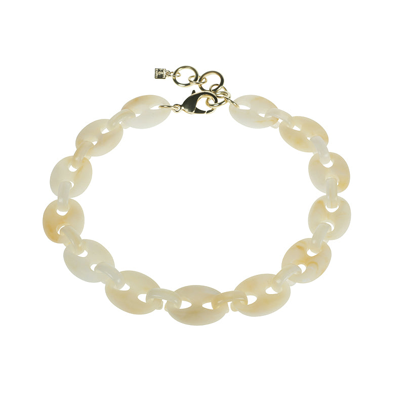 Marbled Oval Link Necklace