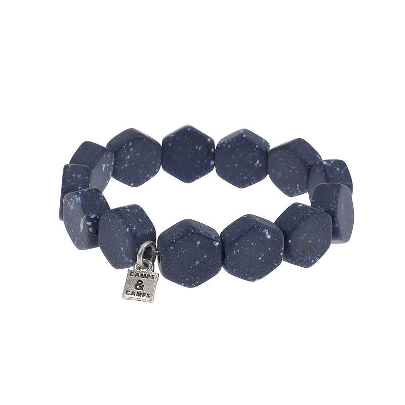 Matte Hexagon Stretch Bracelet