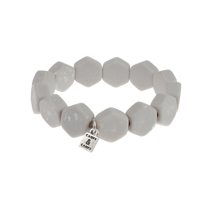 Matte Hexagon Stretch Bracelet