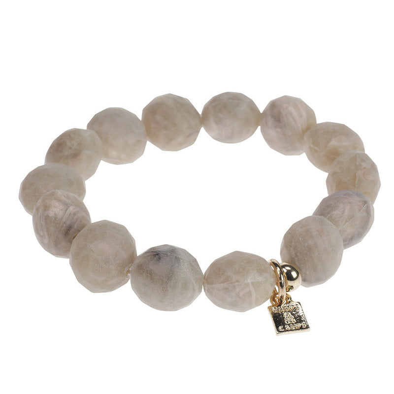 Misty Facetted Marble Bracelet