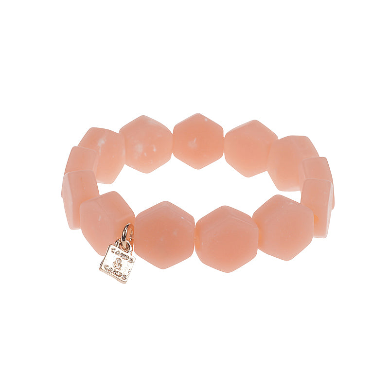 Matte Hexagon Stretch Bracelet