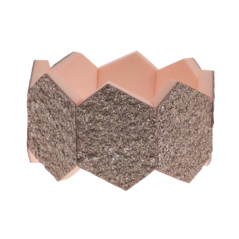 Stone Hexagon Cuff