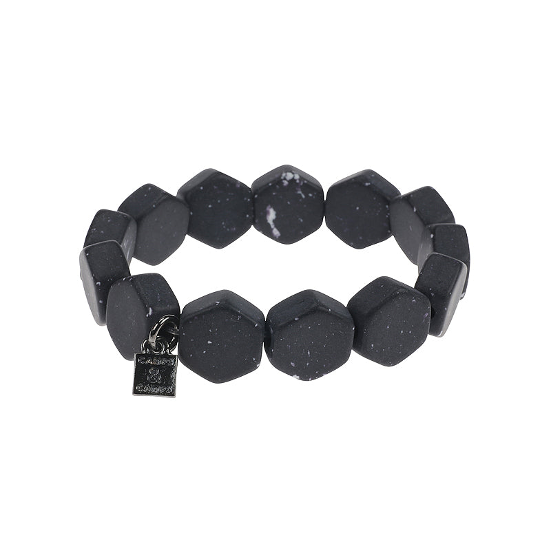 Matte Hexagon Stretch Bracelet