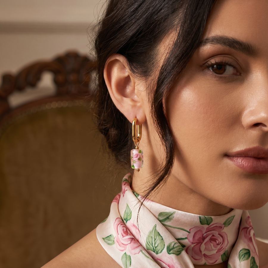 Glass Bead Hoops