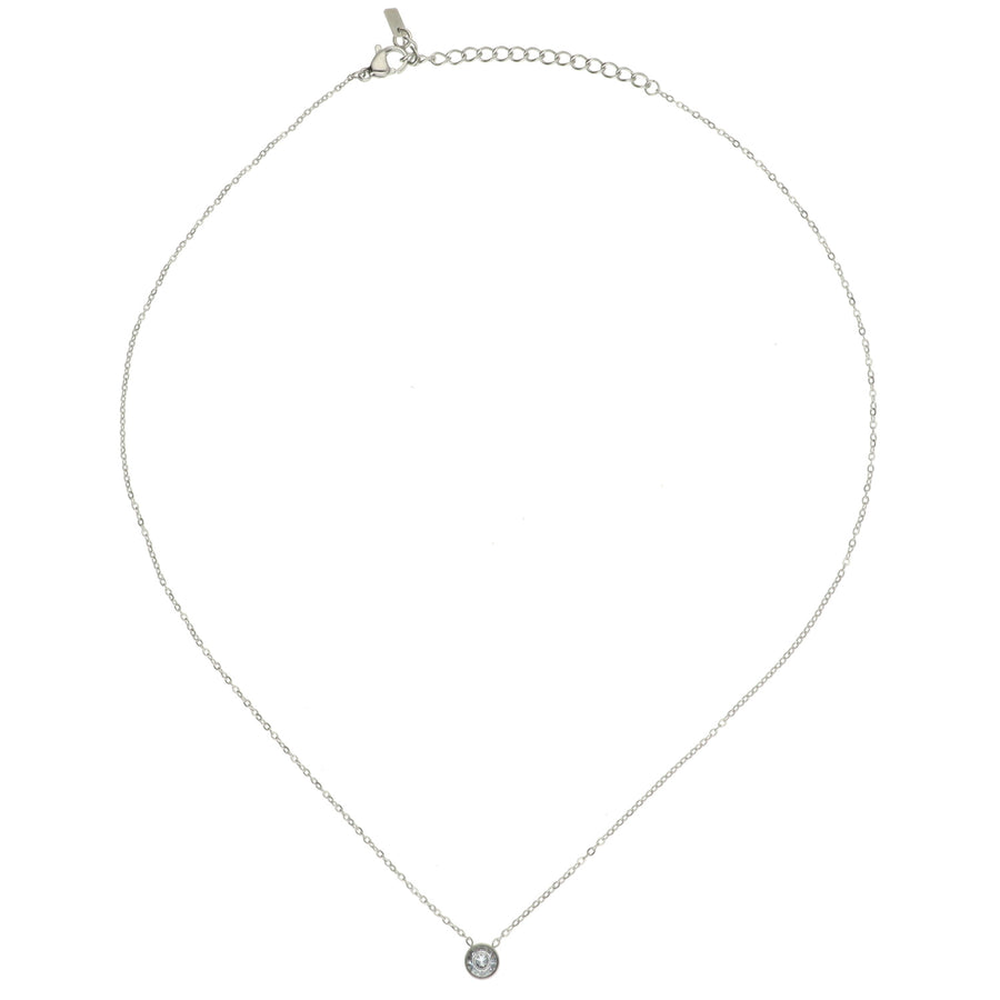 Little Silver Stone Necklace