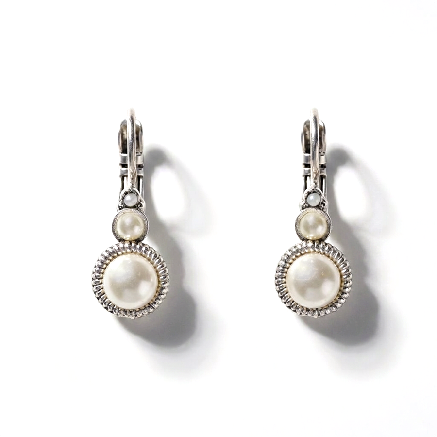 Runde Ohrringe Silber mit Swarovski-Kristall