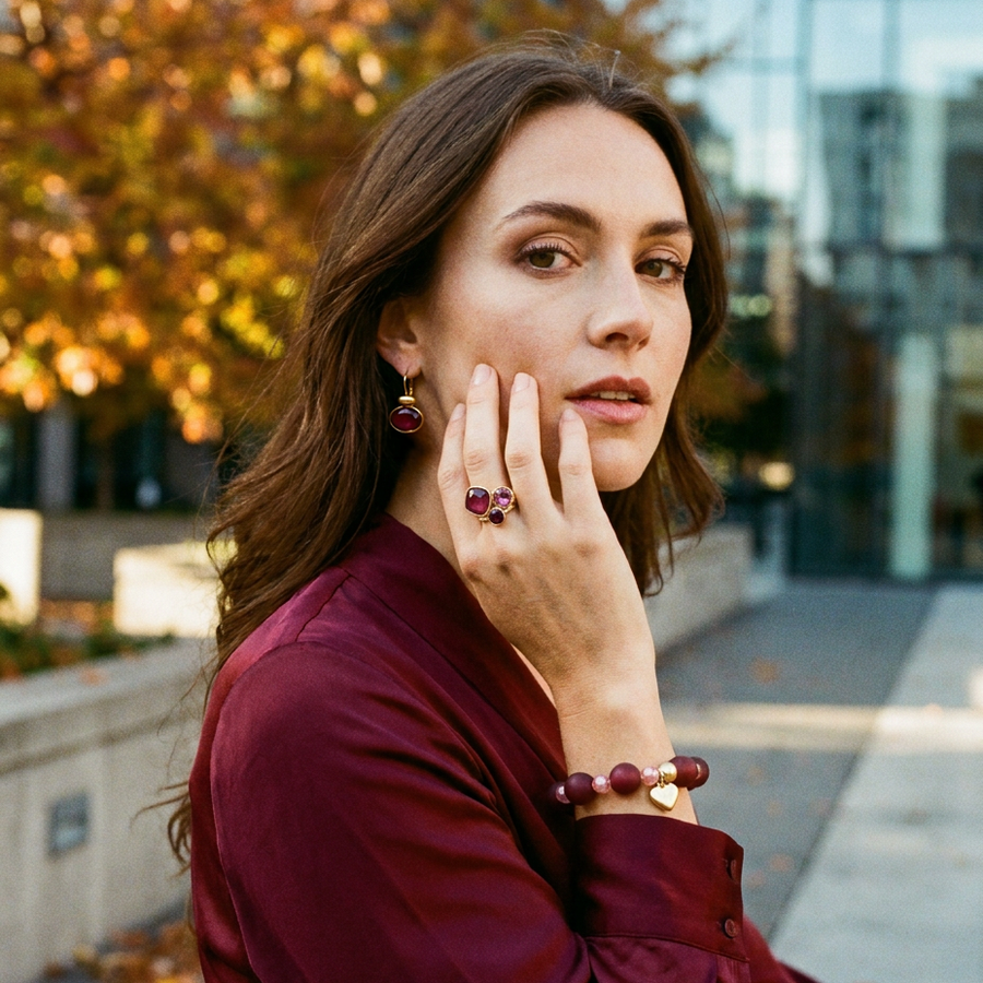Trio Ring met Swarovski kristal