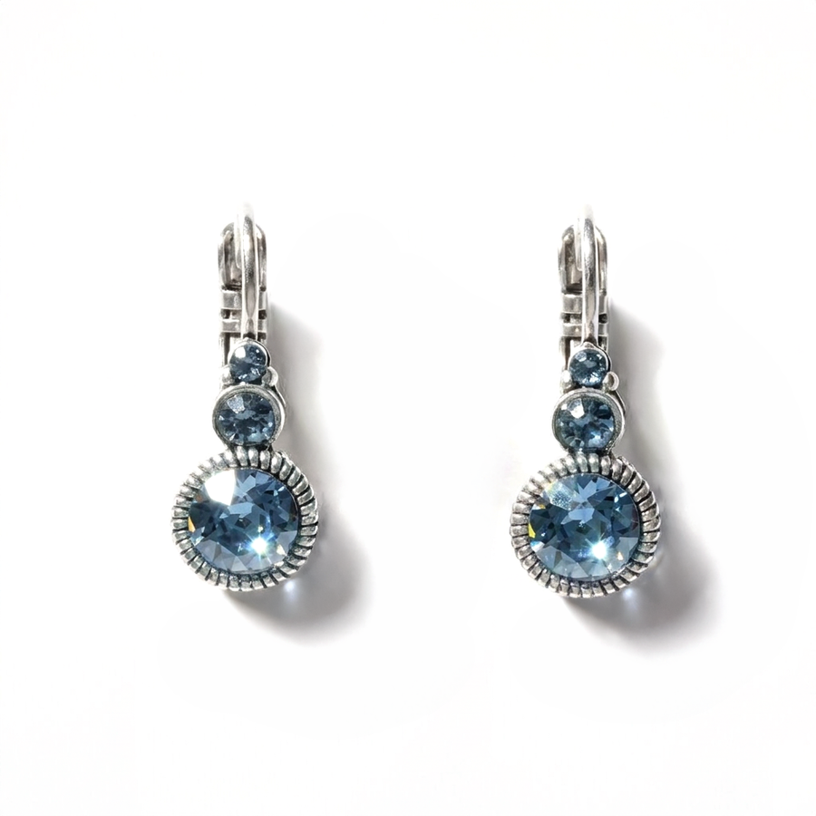Runde Ohrringe Silber mit Swarovski-Kristall