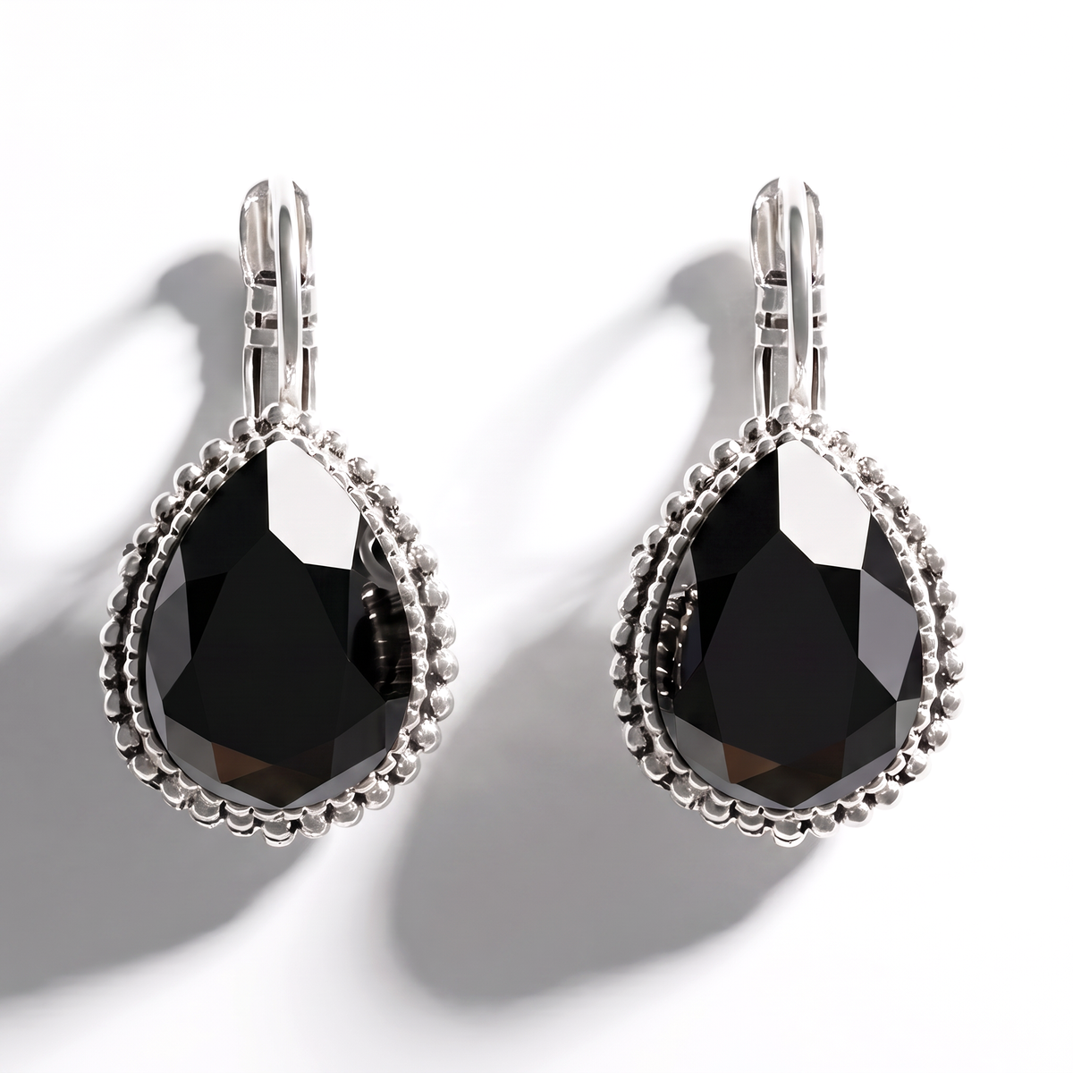 Tropfen-Ohrringe 2,5 cm Silber mit Swarovski-Kristall