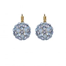 Gouden oorbellen met blauwe Swarovski kristallen Camps & Camps