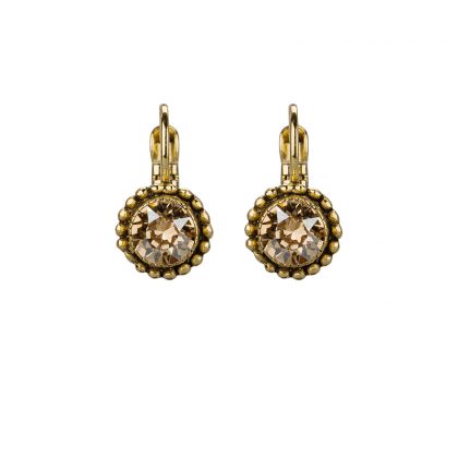Gouden Swarovski oorbellen met gouden sluiting