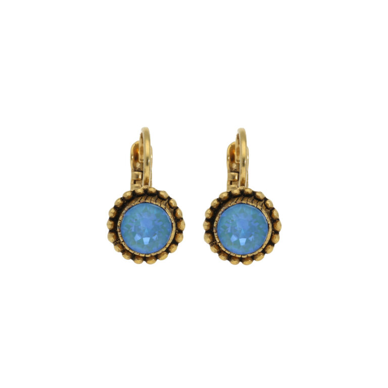 Havannah blauwe Swarovski oorbellen